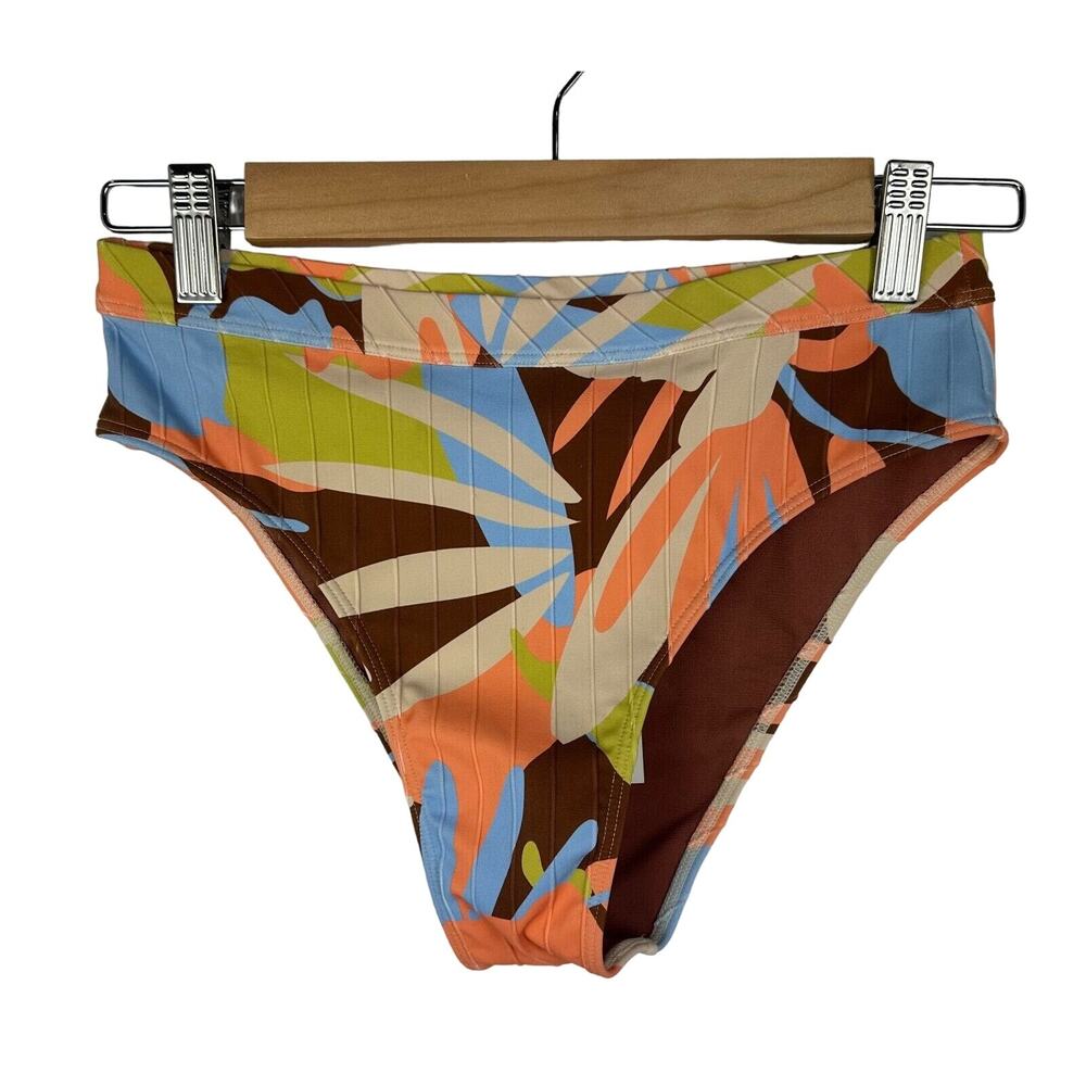 Roxy Womens Floral Print Bikini Bottoms Swimwear Size Small‎ Multicolor
